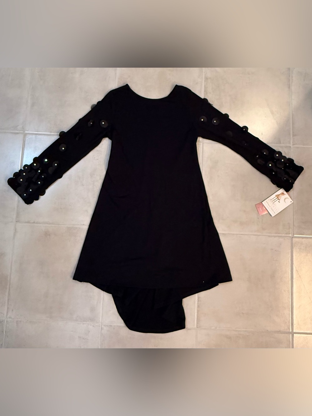 Biscotti Black Hi-Lo Dress Sz 10 NWT